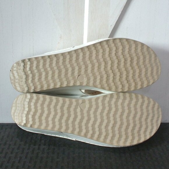 David Tate Leather Goldie Wedge Thong Sandals - Picture 8 of 10